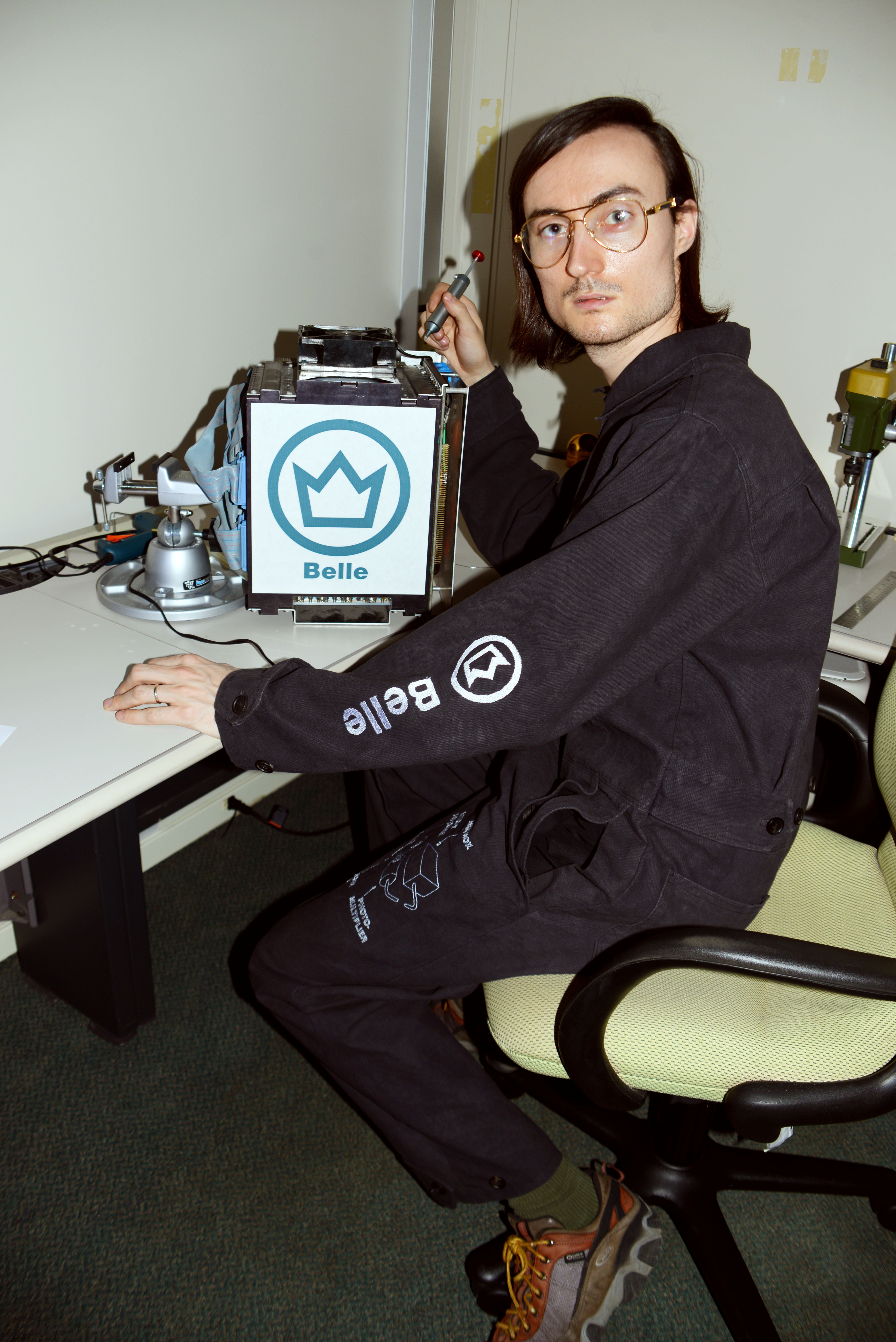 person in Belle Labs (sic) jumpsuit from Foreign Objects